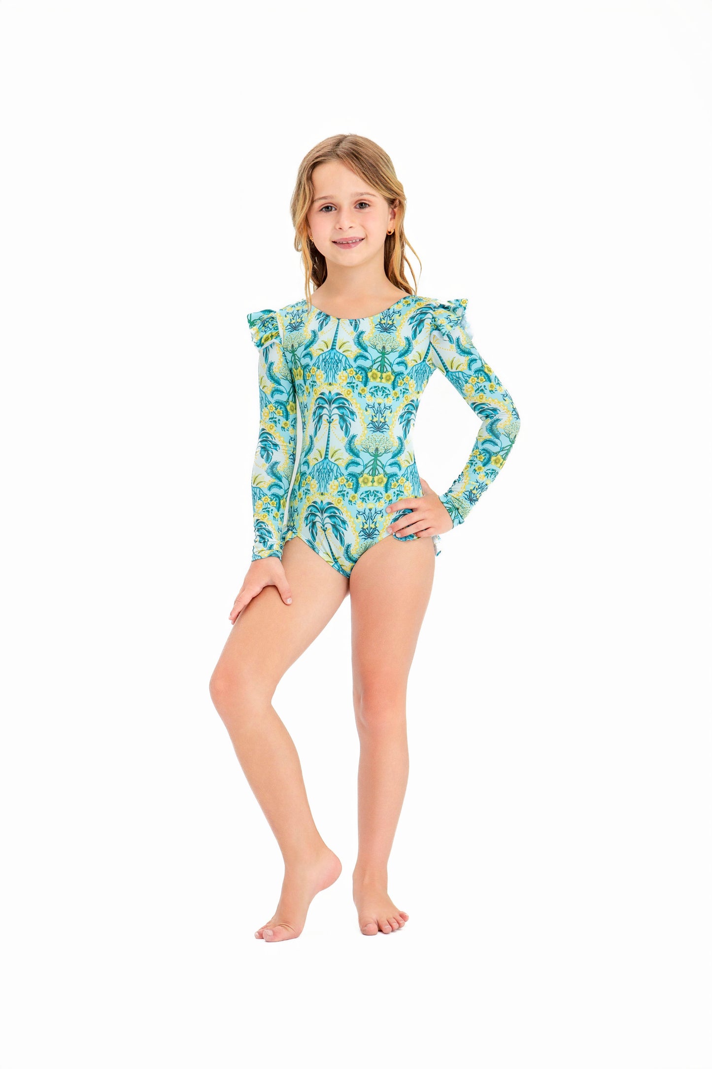 Girl Long Sleeve One Piece Isla Palma