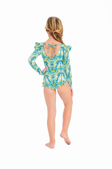 Girl Long Sleeve One Piece Isla Palma