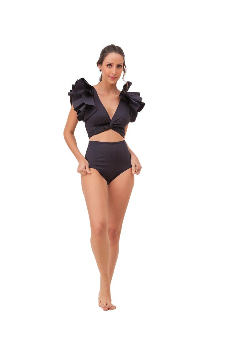 Emperatriz Bottom Black Unicolor