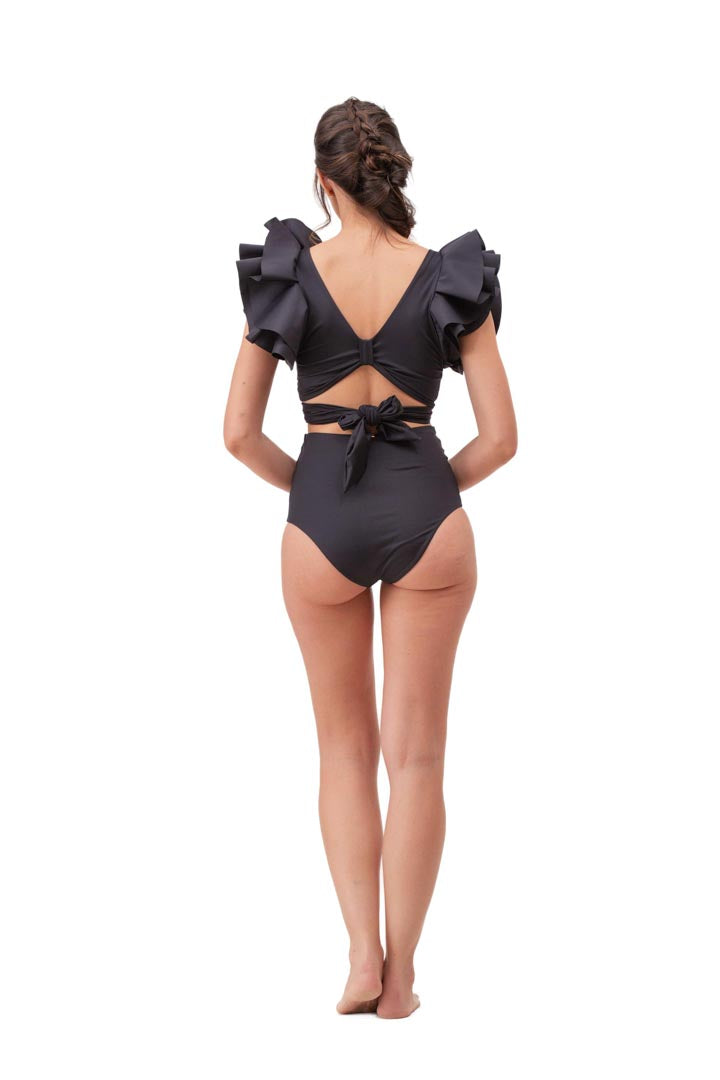 Emperatriz Bottom Black Unicolor