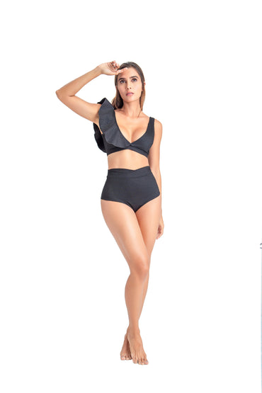 Milagros Bottom Negro Unicolor