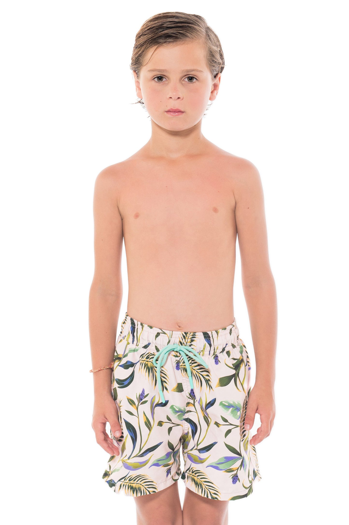 Kids Swim Trunks Floral Paradise