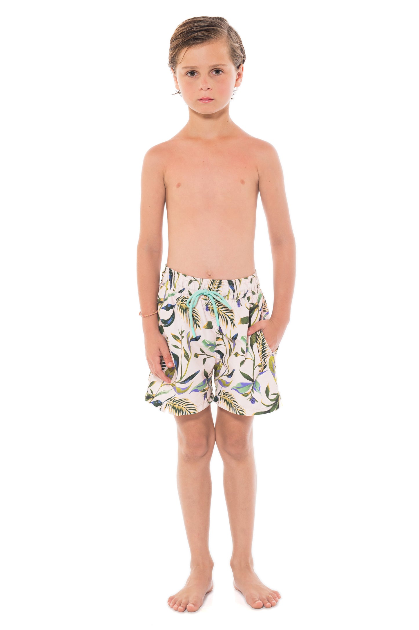Kids Swim Trunks Floral Paradise