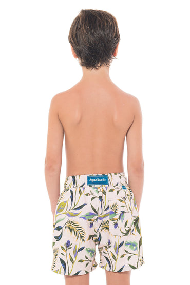 Kids Swim Trunks Floral Paradise