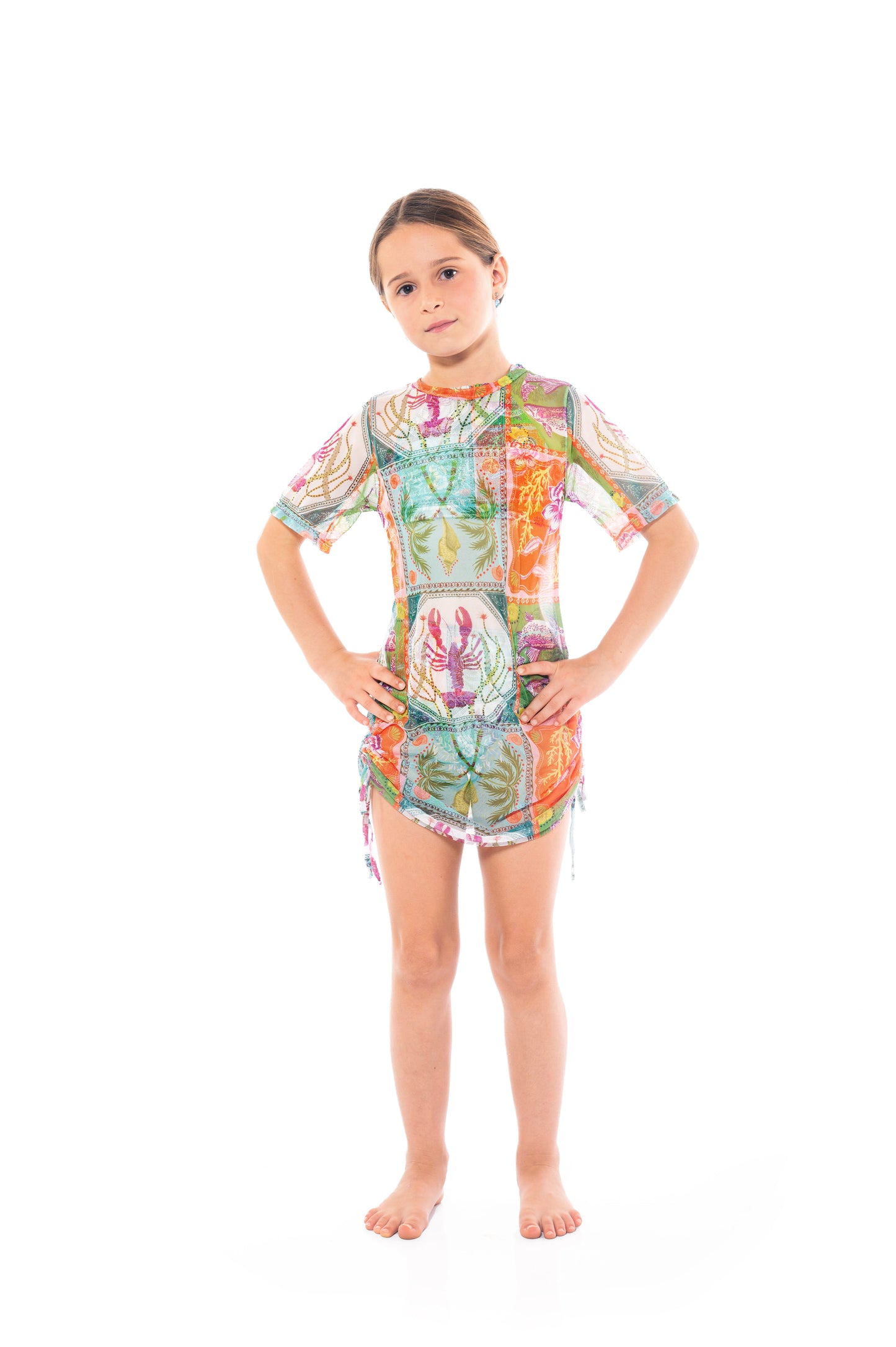 Girl Magnolia Dress Caribbean Postcards