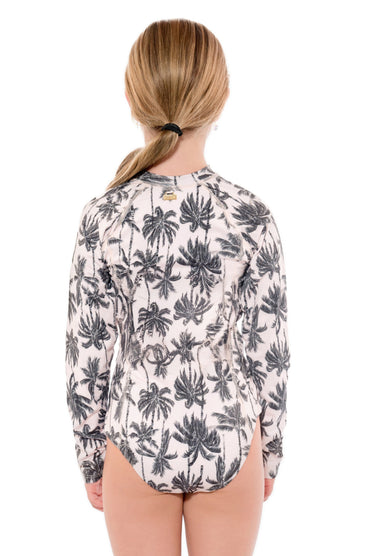 Enterizo Manga Larga Niña Aitana Black and White