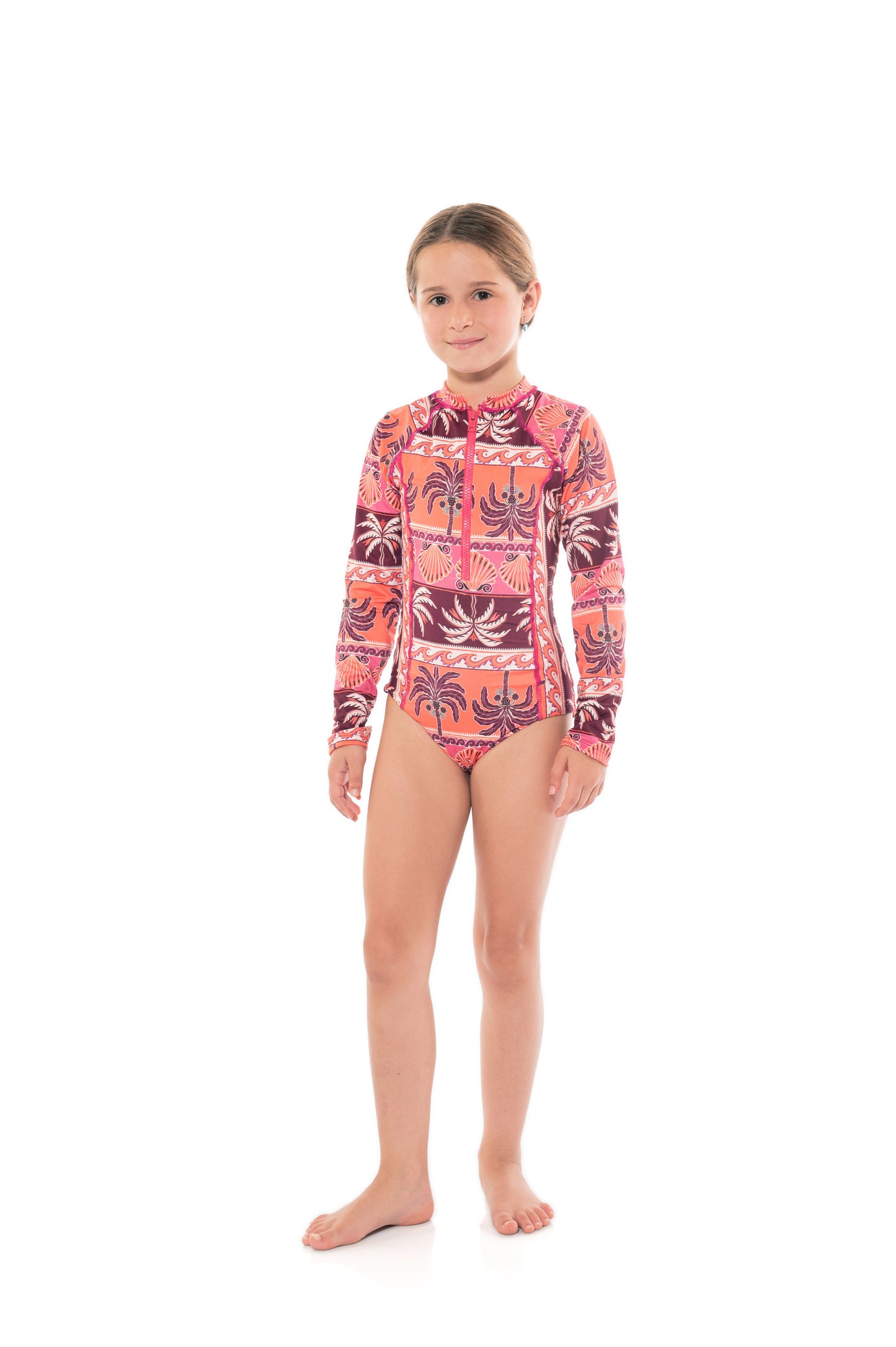Girl Aitana Long Sleeve One Piece Caribbean Life