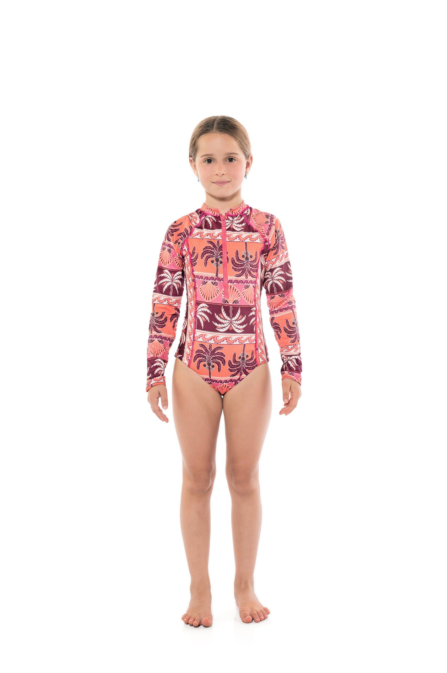 Girl Aitana Long Sleeve One Piece Caribbean Life