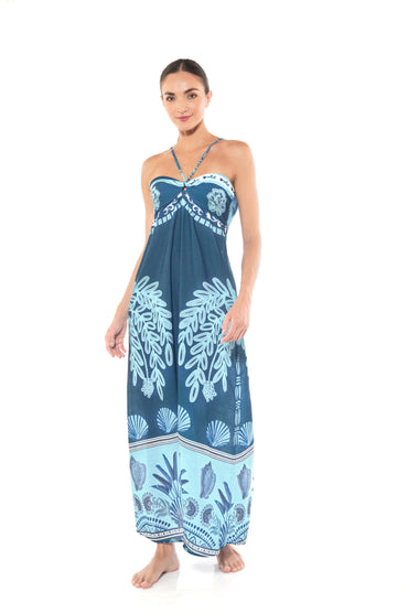 Isadora Dress Woman Tropical Sky