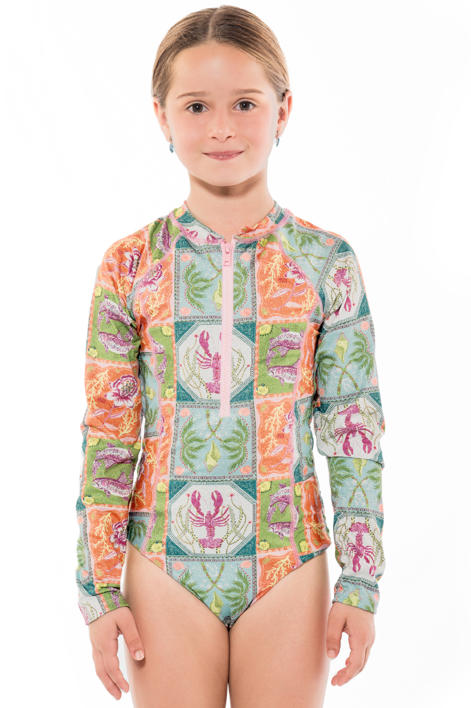 Girl Aitana One Piece Long Sleeve Caribbean Postcards