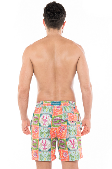 Men's Swim Trunks Caribbean Postcards