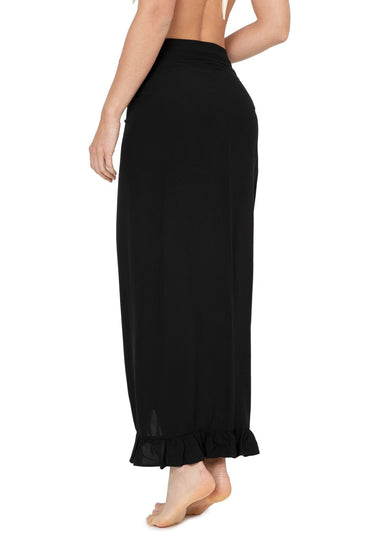 Falda Pareo Negro Unicolor