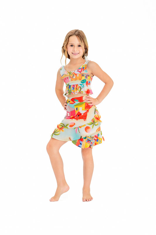 Girls Pepita Skirt  Isla Islote