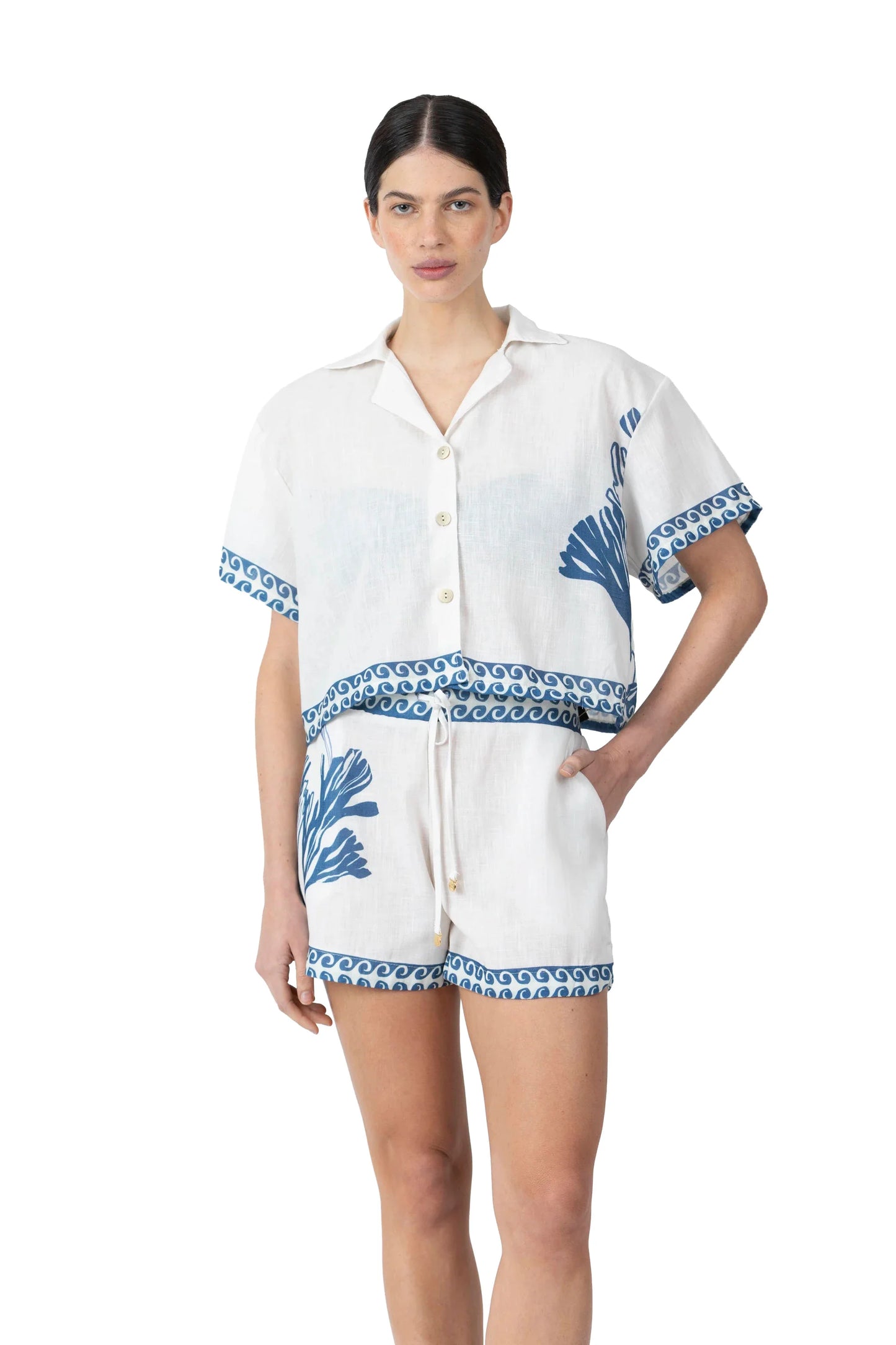 Amara Shirt | Coral Waves