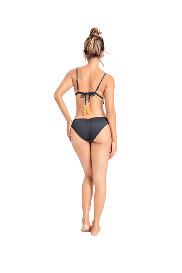 Bikini Guadalupe Negro Unicolor