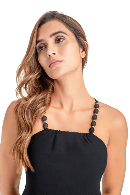 Vestido Mime Negro Unicolor