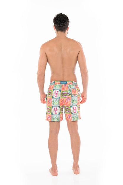 Men's Swim Trunks Caribbean Postcards