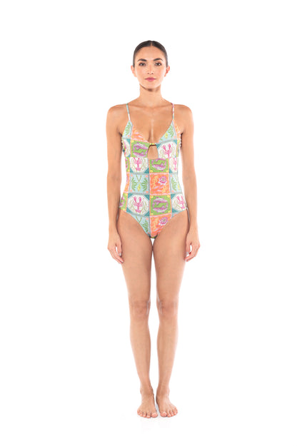 Julia One Piece Caribbean Postcards