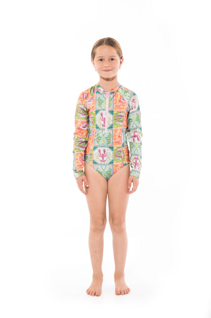 Girl Aitana One Piece Long Sleeve Caribbean Postcards