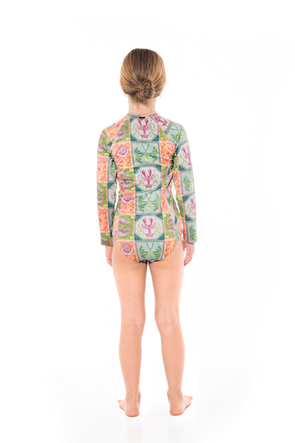 Girl Aitana One Piece Long Sleeve Caribbean Postcards