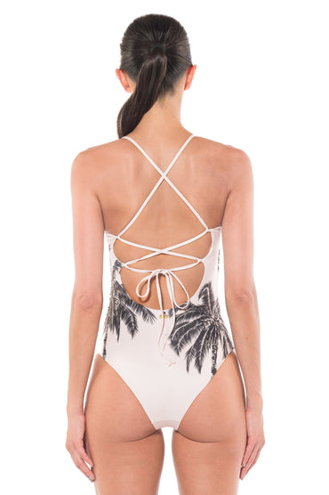 Enterizo Carla Black and White