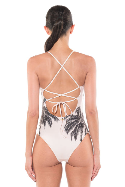 Enterizo Carla Black and White