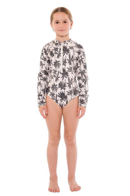 Enterizo Manga Larga Niña Aitana Black and White