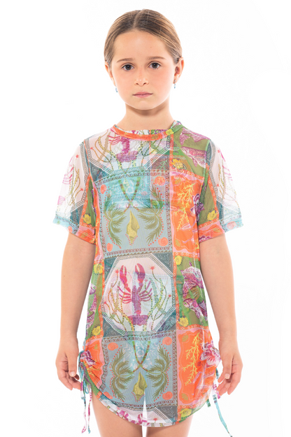 Girl Magnolia Dress Caribbean Postcards