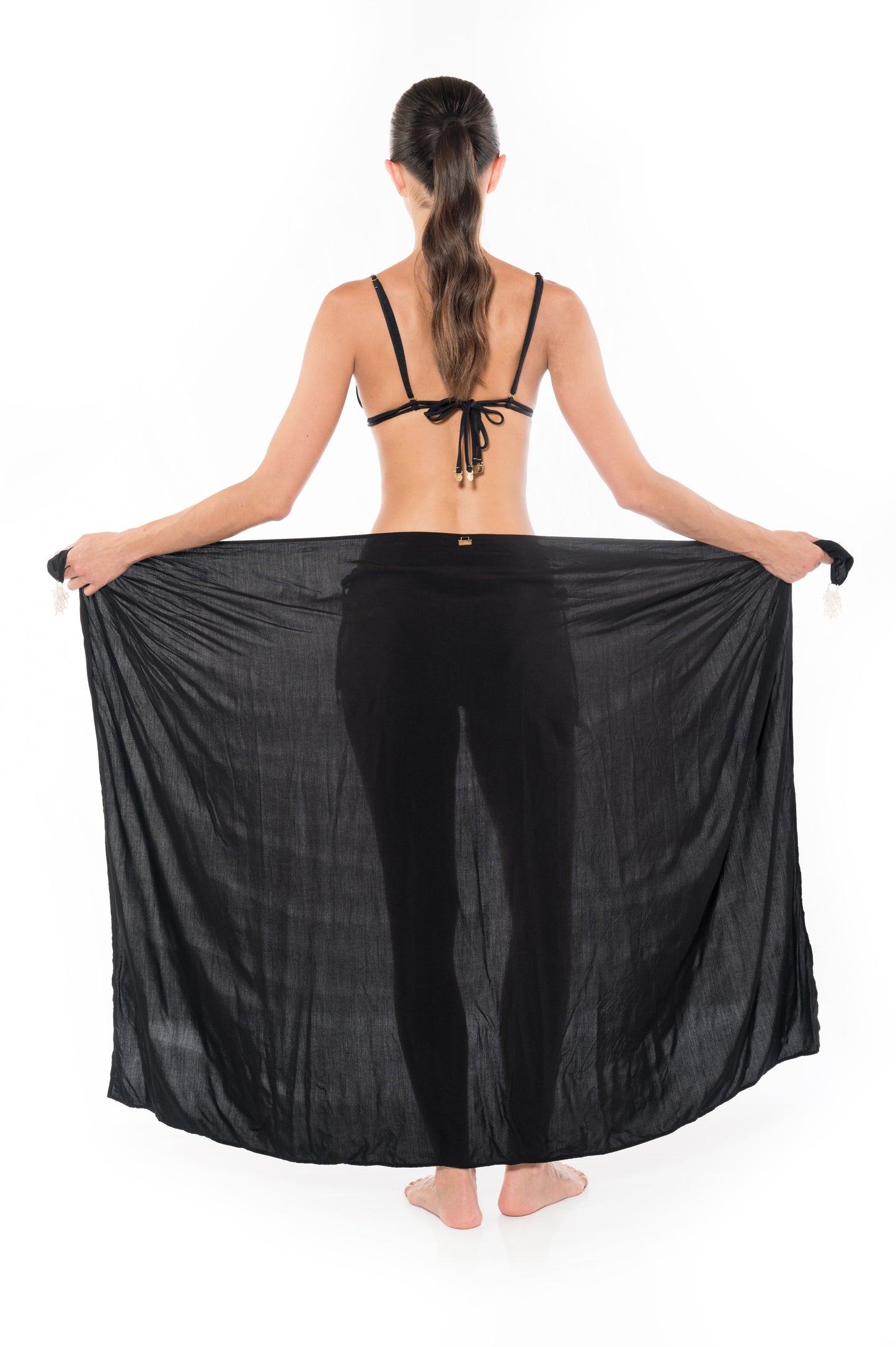 Pareo Touch Negro Unicolor