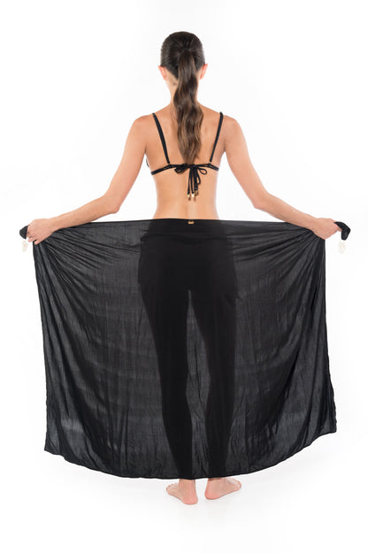 Pareo Touch Negro Unicolor