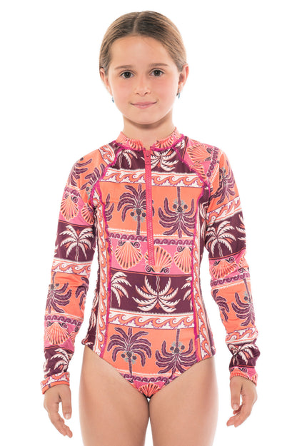 Girl Aitana Long Sleeve One Piece Caribbean Life