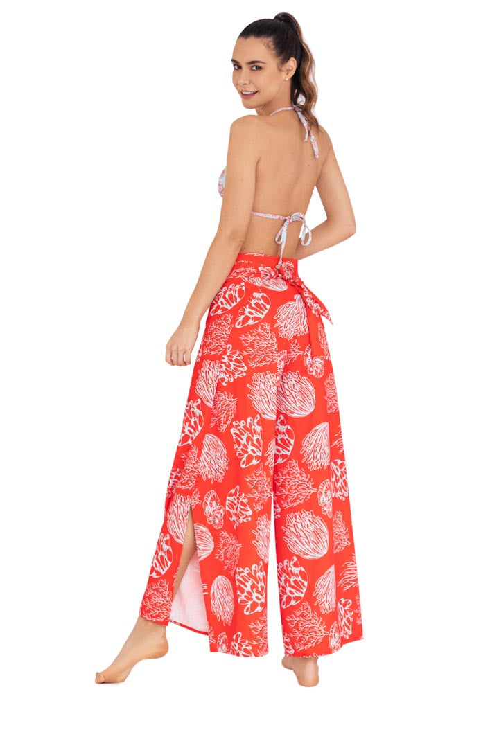 Pantalón Mariposa Coral Naranja
